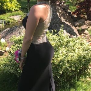Sparkly black tight prom dress!